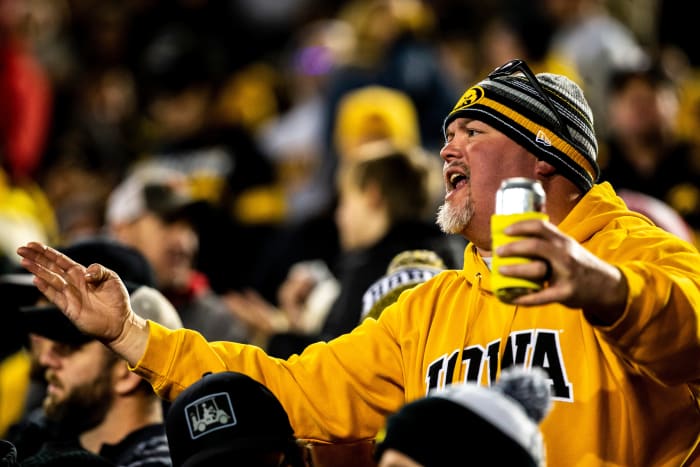 An Iowa fan during last season's home loss to Nebraska.